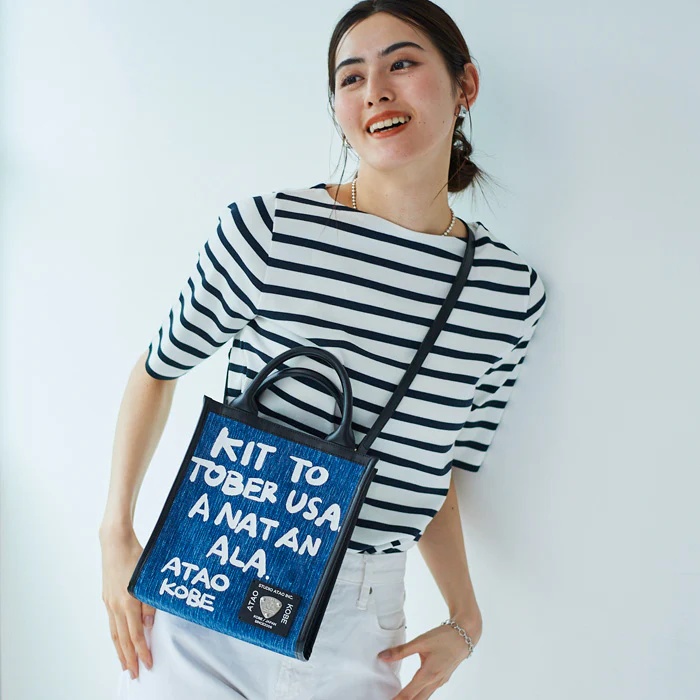 【限定】エアキャンバス・ロゴ|空気のように軽いアートなミニバッグ|2WAY|日本製 MADE IN JAPAN|岡山産デニム