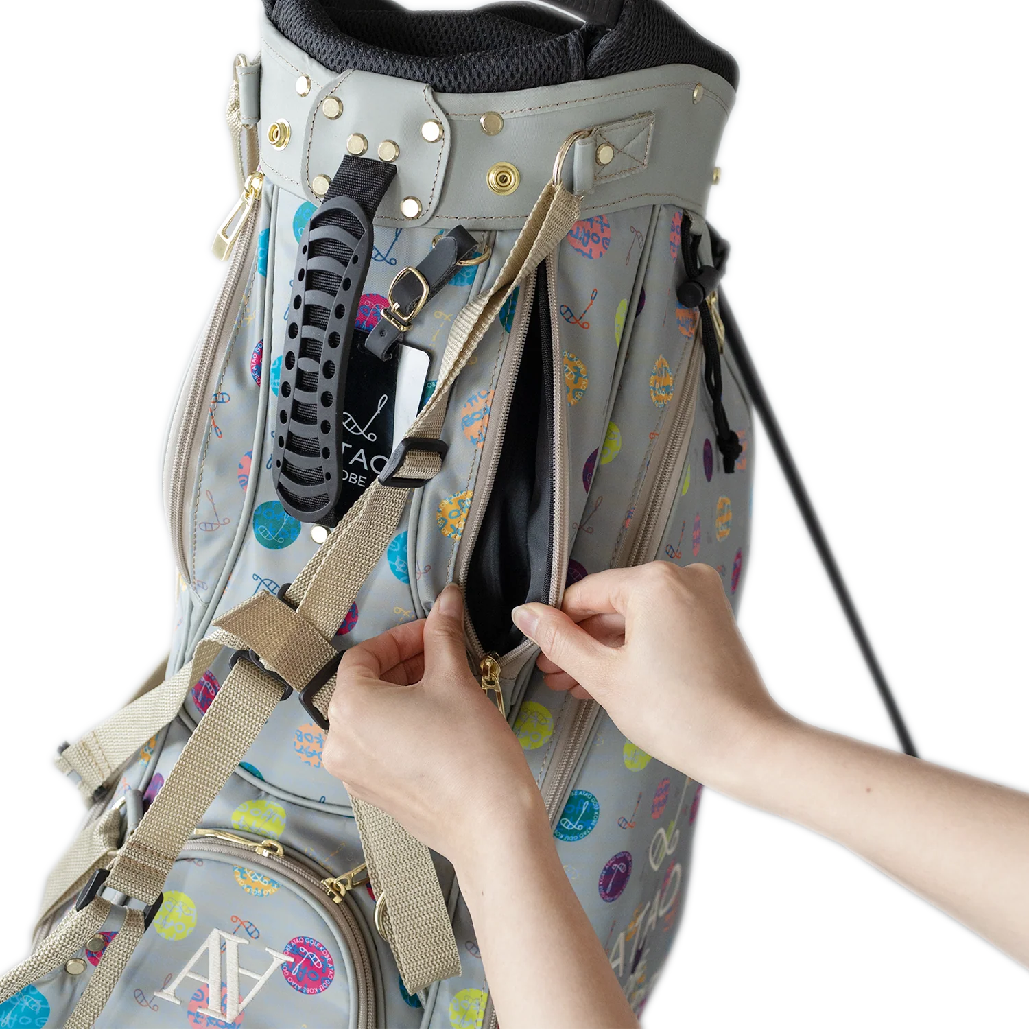キャディーバッグ(ハーモニードットライン)/ATAOゴルフ/アイスベージュ - Image 11
